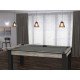 Billard Texas 6 pieds convertible en table à manger 6 personnes Coloris industriel tapis gris De Faugères A009A026A038A073