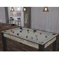 Billard Texas 6 pieds convertible en table à manger 6 personnes Coloris industriel tapis gris De Faugères Billard Texas 6 pieds convertible en table à manger 6 personnes Coloris industriel tapis gris De Faugères