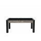 Billard Texas 6 pieds convertible en table à manger 6 personnes Coloris industriel tapis noir De Faugères A009A027A039A073