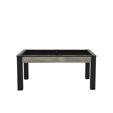 Billard Texas 6 pieds convertible en table à manger 6 personnes Coloris industriel tapis noir De Faugères A009A027A039A073