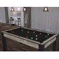 Billard Texas 6 pieds convertible en table à manger 6 personnes Coloris industriel tapis noir De Faugères Billard Texas 6 pieds convertible en table à manger 6 personnes Coloris industriel tapis noir De Faugères