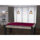 Billard Texas 6 pieds convertible en table à manger 6 personnes Coloris industriel tapis prune De Faugères A009A028A040A073