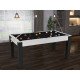 Billard Texas 6 pieds convertible en table à manger 6 personnes Coloris blanc boisé tapis noir De Faugères A010A027A039A073