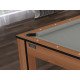 Billard Texas 6 pieds convertible en table à manger 6 personnes Coloris hêtre boisé tapis gris De Faugères A015A026A038A077