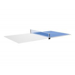 Plateau dinatoire réversible Ping Pong avec accessoires compatible tables de jeu 7 pieds Coloris blanc laqué De Faugères C051