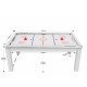 Air Hockey Toronto 7 pieds convertible en table à manger 8 personnes Coloris blanc laqué De Faugères