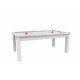 Air Hockey Toronto 7 pieds convertible en table à manger 8 personnes Coloris blanc laqué De Faugères