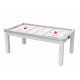 Air Hockey Toronto 7 pieds convertible en table à manger 8 personnes Coloris blanc laqué De Faugères