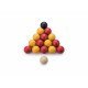 Lot de 16 billes de billard Ø 57 mm en résine pour jeu anglais 8 pool De Faugères B088