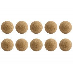 Lot de 10 balles de babyfoot Ø 35 mm en liège De Faugères B100