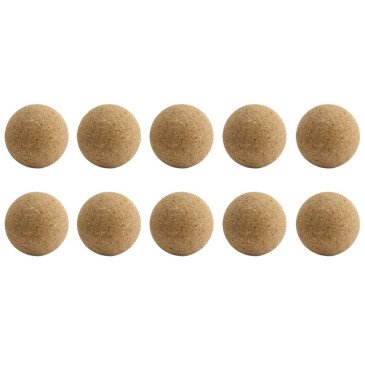 Lot de 10 balles de babyfoot Ø 35 mm en liège De Faugères B100