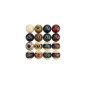 Lot de 16 billes de billard Ø 57 mm en résine pour jeu américain Modèle Marble De Faugères