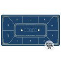 Tapis de poker rectangulaire 180 x 90 cm Bleu nuit DF SPORTS B192
