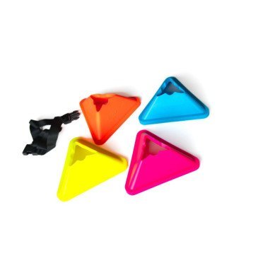 Lot de 20 coupelles triangulaires en 4 couleurs POWERSHOT