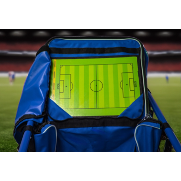 Chariot d'équipement Football POWERCART Blanc et Bleu POWERSHOT 