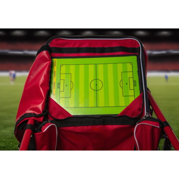 Chariot d'équipement Football POWERCART Blanc et Rouge POWERSHOT 