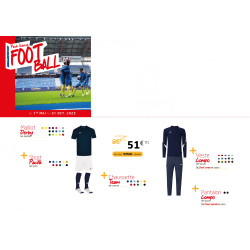 Pack LICENCE Football maillot DERBY short PACIFIK chaussettes TEAM ensemble COMPO ELDERA