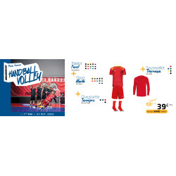 Pack LICENCE Hand Volley maillot FENSIF short ATLANTIK chaussettes TENNIS PRO sous-maillot THERMIQUE ELDERA