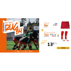 Pack LICENCE Rugby short HAKA chaussettes TEAM ELDERA