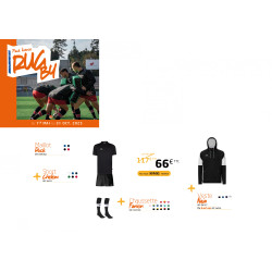 Pack LICENCE Rugby maillot RUCK short CHELEM chaussettes FANION veste ou sweat NAJA ELDERA