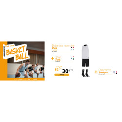 Pack LICENCE Basket maillot DUNK short DUNK chaussettes TENNIS PRO ELDERA
