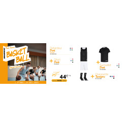 Pack LICENCE Femme Basket maillot DUNK short DUNK chaussettes TENNIS PRO surmaillot DUNK ELDERA