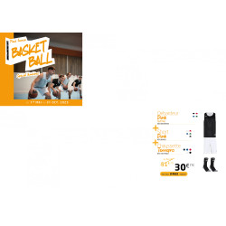 Pack LICENCE Femme Basket maillot DUNK short DUNK chaussettes TENNIS PRO ELDERA