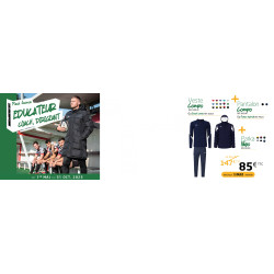 Pack LICENCE Educateur veste ou sweat COMPO et pantalon COMPO ou fuseau HYBRIDE et parka NIGO ELDERA