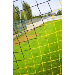 Filet de football trapézoïdal pour but à 5 Noir Jaune 3 mm POWERSHOT