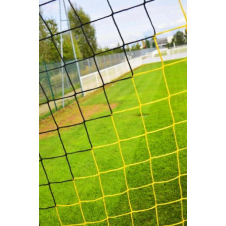 Filet de football trapézoïdal pour but à 5 Noir Jaune 3 mm POWERSHOT