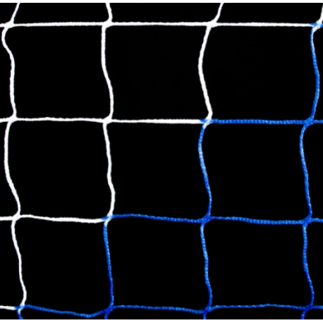 Filet de football trapézoïdal pour but à 5 Bleu Blanc 3 mm POWERSHOT