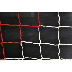 Filet de football trapézoïdal pour but à 5 Rouge Blanc 3 mm POWERSHOT