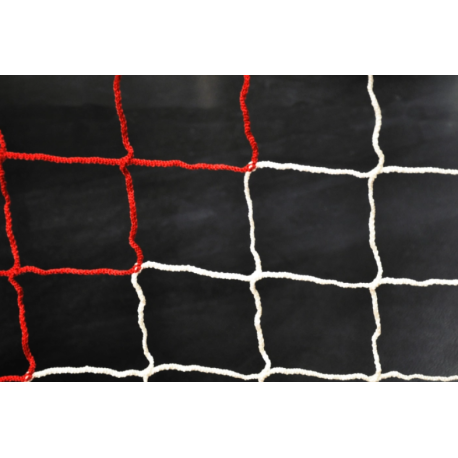Filet de football trapézoïdal pour but à 5 Rouge Blanc 3 mm POWERSHOT