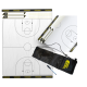 Lot de 20 feuilles tactiques Basketball terrain complet avec sac de transport POWERSHOT