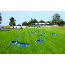 KIT DE 6 CIBLES DE FOOT GOLF AVEC JALON ET DRAPEAUX POWERSHOT