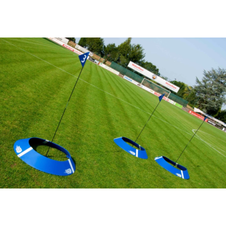 KIT DE 6 CIBLES DE FOOT GOLF AVEC JALON ET DRAPEAU ET CAPTEUR LUMINEUX POWERSHOT