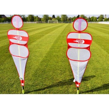 Kit de 5 mannequins de défense 1,50 M DSOCCER WALL ROUGE et piquets slalom POWERSHOT