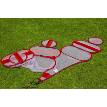 Kit de 5 mannequins de défense 1,50 M DSOCCER WALL ROUGE et piquets slalom POWERSHOT