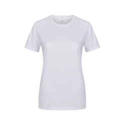 T-shirt coton PALM 190 grs femme manches courtes blanc MUKUA