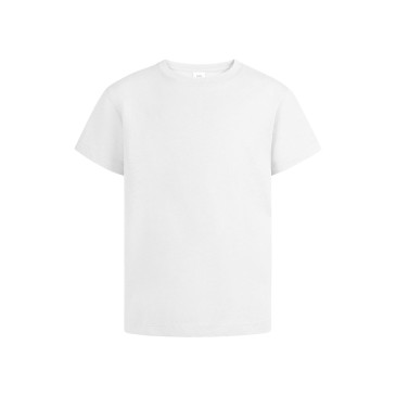 T-shirt coton PALM 190 grs enfant manches courtes blanc MUKUA