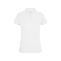 Polo femme BOGAN manches courtes 160 grs blanc MUKUA