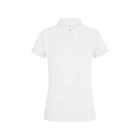 Polo femme BOGAN manches courtes 160 grs blanc MUKUA