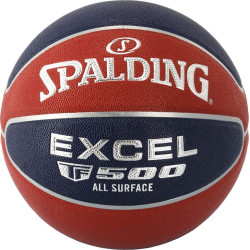 Ballon basket intérieur extérieur taille 6 LNB EXCEL TF 500 en Cuir composite T6 SPALDING