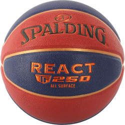 Ballon basket intérieur extérieur taille 7 LNB REACT TF250 en Cuir composite T7 SPALDING