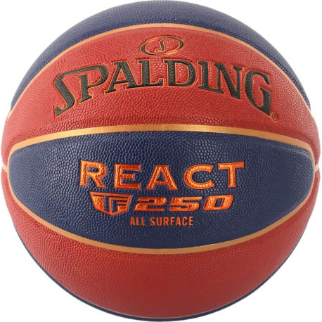 Ballon basket intérieur extérieur taille 5 LNB REACT TF250 en Cuir composite T5 SPALDING