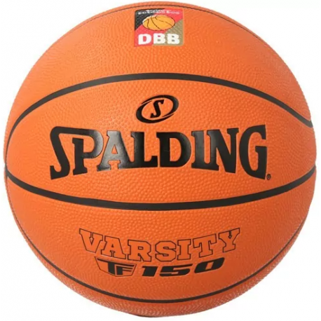 Ballon basket extérieur taille 6 DBB VARSITY TF 150 en caoutchouc T6 SPALDING