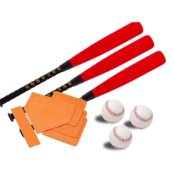Kit de 3 battes en mousse, 3 balles et bases de baseball POWERSHOT