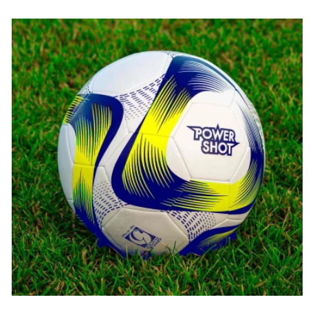 Ballon futsal FlowDrive Taille 4 Jaune et Marine POWERSHOT